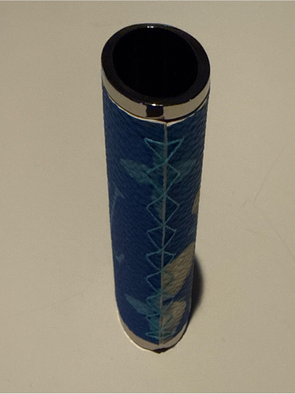 LV Leather Bic Lighter Case Full Size Blue - Picture 3 of 6
